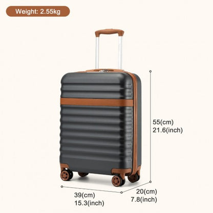 Kono KSK2484 20-inch grey and brown suitcase – detail view 20