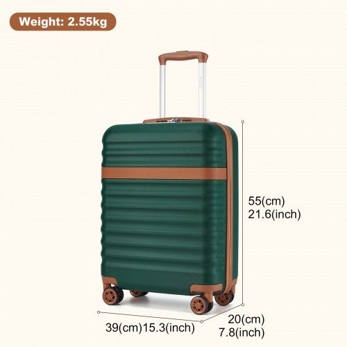 Kono KSK2484 20-inch green and brown suitcase – detail view 20