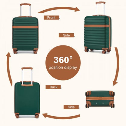 Kono KSK2484 20-inch green and brown suitcase – detail view 20