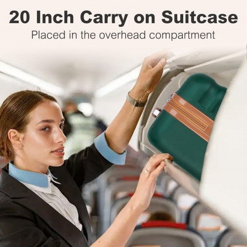 Kono KSK2484 20-inch green and brown suitcase – detail view 20
