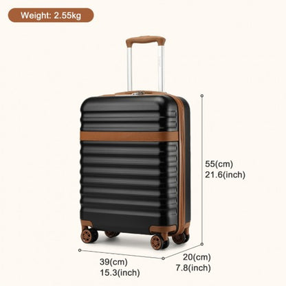 Kono KSK2484 20-inch black and brown suitcase – detail view 20