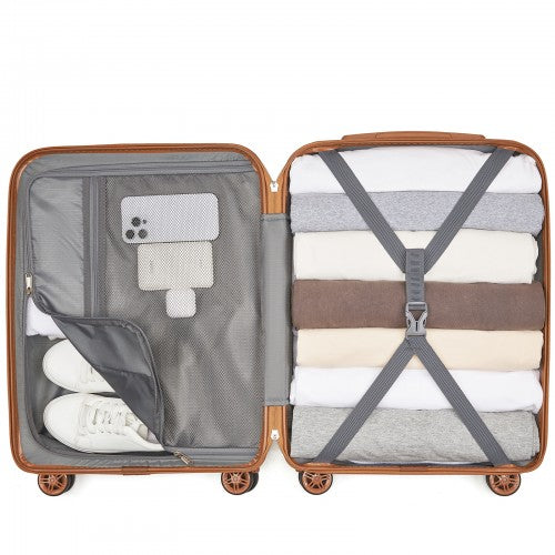 Kono KSK2484 20-inch green and brown suitcase – detail view 20