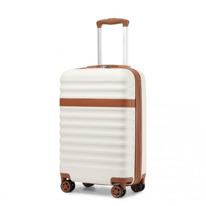 Kono KSK2484 20-inch cream and brown suitcase – detail view 20