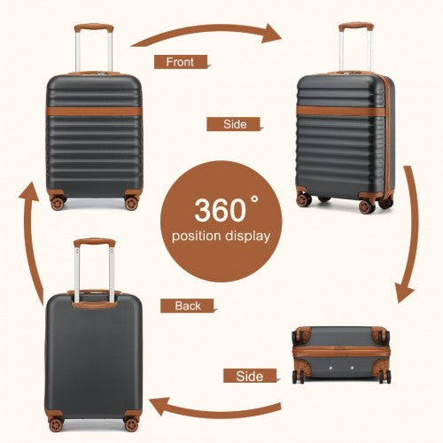 Kono KSK2484 20-inch grey and brown suitcase – detail view 20