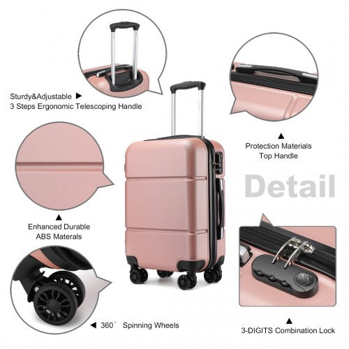 Kono KSK2485 20-inch nude and black suitcase – detail view 20