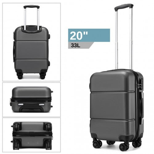 Kono KSK2485 20-inch grey and black suitcase – detail view 20