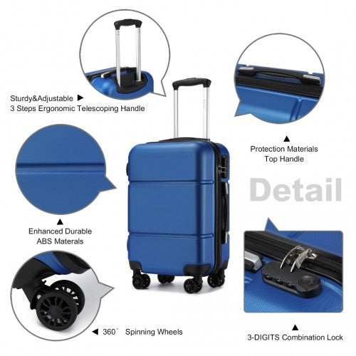 Kono KSK2485 20-inch navy and black suitcase – detail view 20