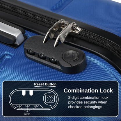 Kono KSK2485 20-inch navy and black suitcase – detail view 20