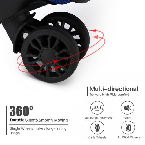 Kono KSK2485 20-inch navy and black suitcase – detail view 20