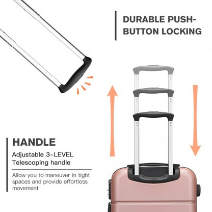 Kono KSK2485 20-inch nude and black suitcase – detail view 20