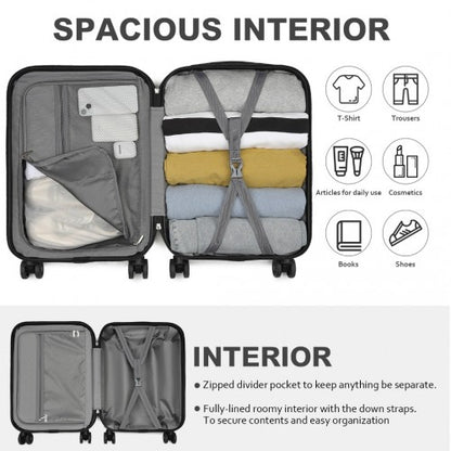 Kono KSK2485 20-inch navy and black suitcase – detail view 20
