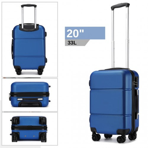 Kono KSK2485 20-inch navy and black suitcase – detail view 20
