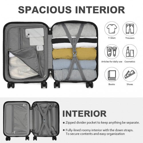 Kono KSK2485 20-inch nude and black suitcase – detail view 20