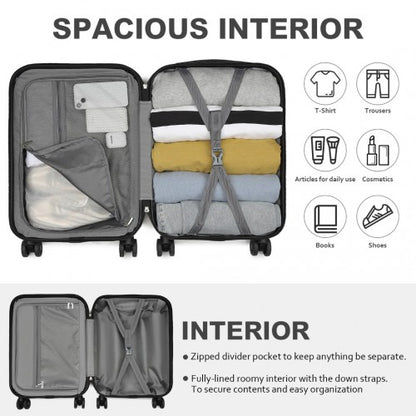 Kono KSK2485 20-inch nude and black suitcase – detail view 20
