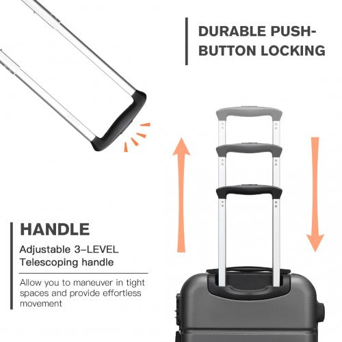 Kono KSK2485 20-inch grey and black suitcase – detail view 20