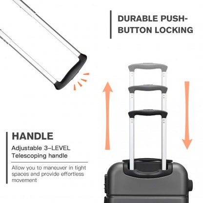 Kono KSK2485 20-inch grey and black suitcase – detail view 20