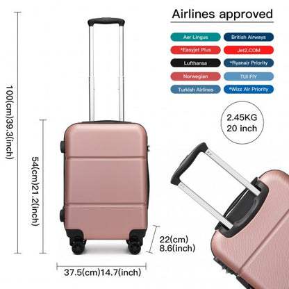 Kono KSK2485 20-inch nude and black suitcase – detail view 20
