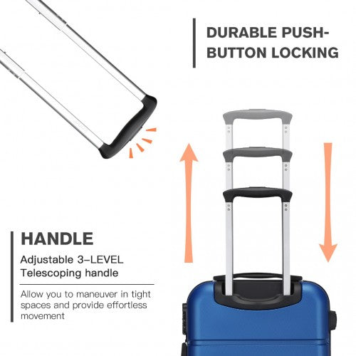 Kono KSK2485 20-inch navy and black suitcase – detail view 20