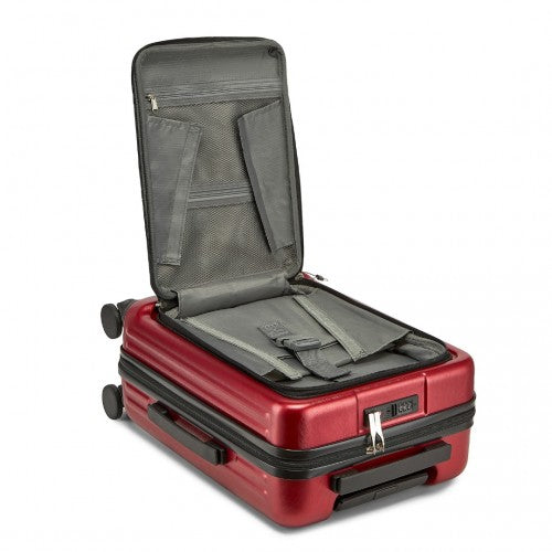 Kono KSK2493 20-inch burgundy suitcase – set view