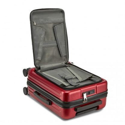 Kono KSK2493 20-inch burgundy suitcase – set view