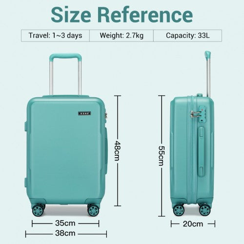 Kono KSK2494 20-inch blue suitcase – detail view 11