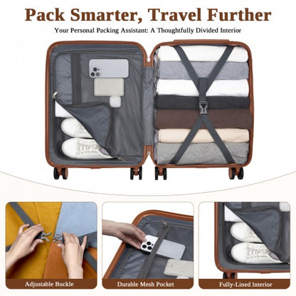 Kono KSK2584 20-inch black and brown suitcase – detail view 20