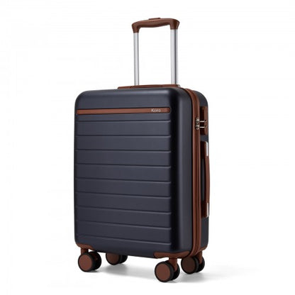 Kono KSK2584 20-inch navy and brown suitcase – detail view 20