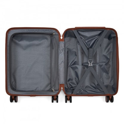 Kono KSK2584 20-inch grey and brown suitcase – detail view 20
