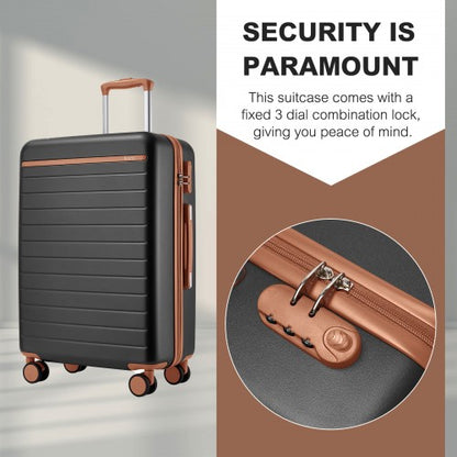 Kono KSK2584 20-inch grey and brown suitcase – detail view 20