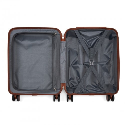 Kono KSK2584 20-inch black and brown suitcase – detail view 20