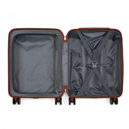 Kono KSK2584 20-inch black and brown suitcase – detail view 20