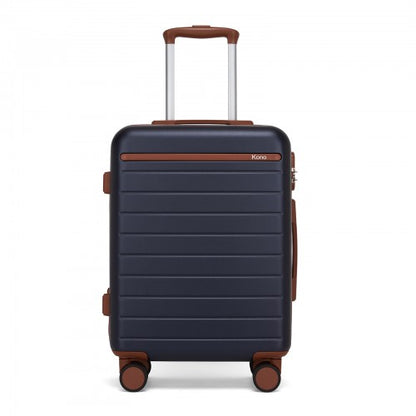 Kono KSK2584 20-inch navy and brown suitcase – detail view 20
