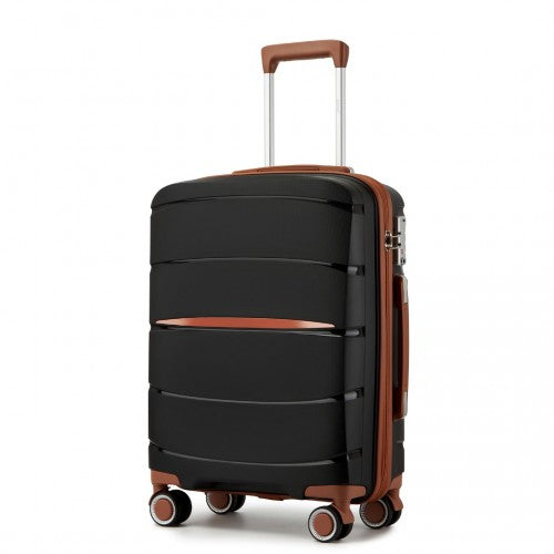 Kono KSK2591 20-inch black and brown suitcase – detail view 20