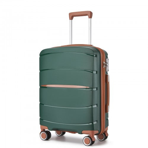 Kono KSK2591 20-inch green and brown suitcase – detail view 20