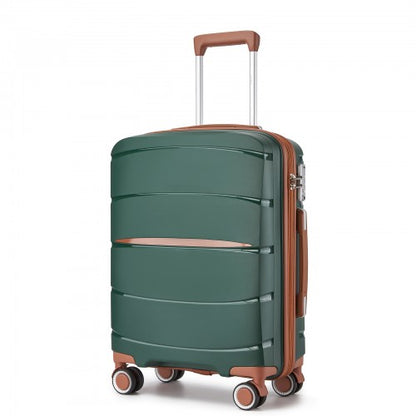 Kono KSK2591 20-inch green and brown suitcase – detail view 20