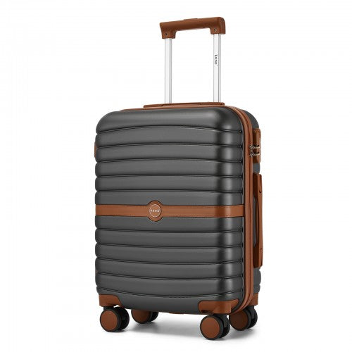 Kono KSK2592 20-inch grey and brown suitcase – detail view 20