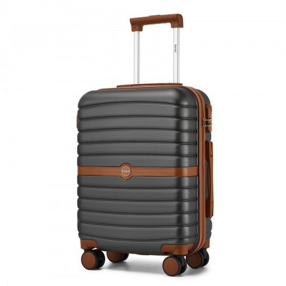 Kono KSK2592 20-inch grey and brown suitcase – detail view 20