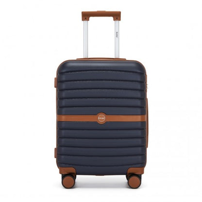 Kono KSK2592 20-inch navy and brown suitcase – detail view 20