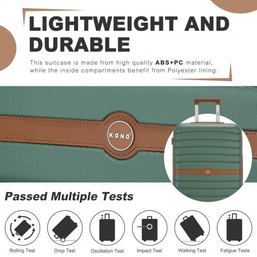 Kono KSK2592 20-inch green and brown suitcase – detail view 20