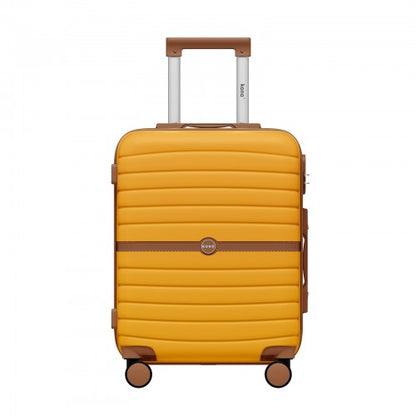 Kono KSK2592 20-inch yellow and brown suitcase – detail view 20