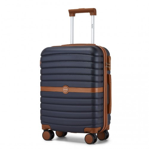 Kono KSK2592 20-inch navy and brown suitcase – detail view 20