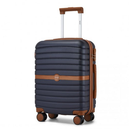Kono KSK2592 20-inch navy and brown suitcase – detail view 20