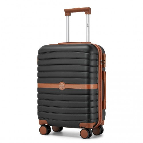 Kono KSK2592 20-inch black and brown suitcase – detail view 20