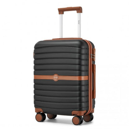 Kono KSK2592 20-inch black and brown suitcase – detail view 20