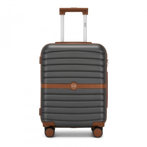 Kono KSK2592 20-inch grey and brown suitcase – detail view 20