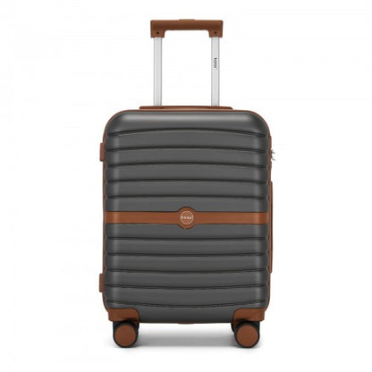 Kono KSK2592 20-inch grey and brown suitcase – detail view 20