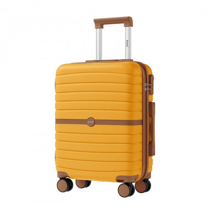Kono KSK2592 20-inch yellow and brown suitcase – detail view 20