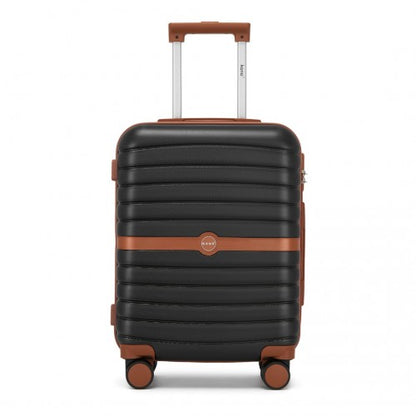 Kono KSK2592 20-inch black and brown suitcase – detail view 20