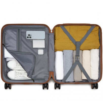 Kono KSK2592 20-inch green and brown suitcase – detail view 20