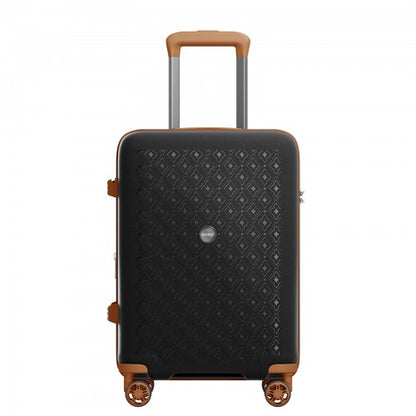Kono KSK2594 20-inch black and brown suitcase – detail view 20